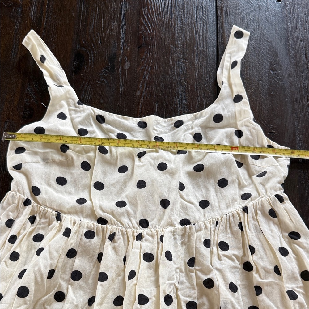 Storia Cream Sundress with Black Polka Dots - Picture 3 of 9